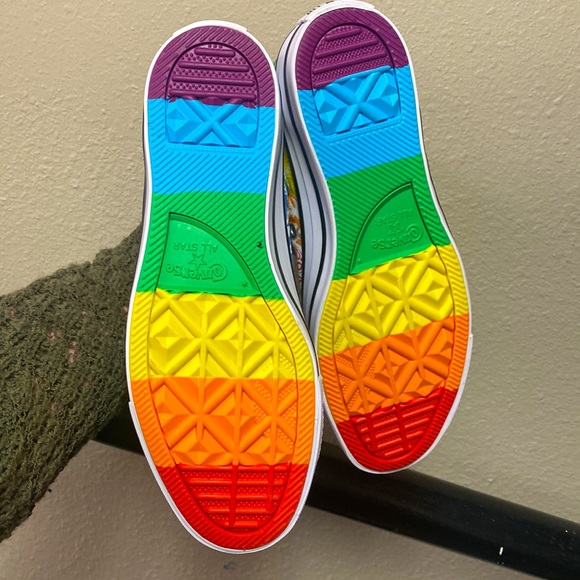 Converse rare rainbow pride all stars tapestry paisley high top sneakers - Picture 12 of 14